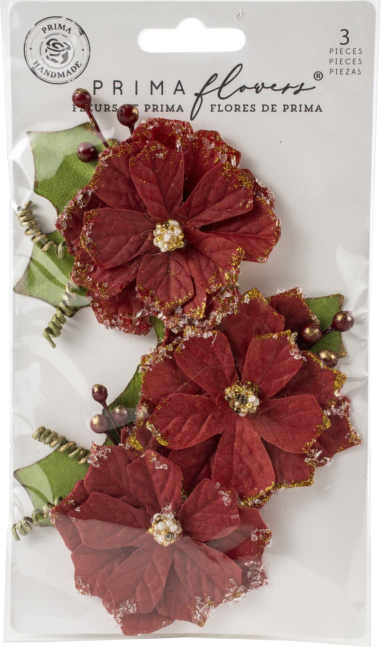 Prima Marketing Mulberry Paper Flowers - 25th/Christmas In The Country