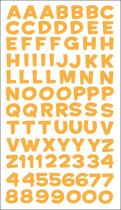 Sticko Alphabet Stickers - Fun House Yellow Metallic