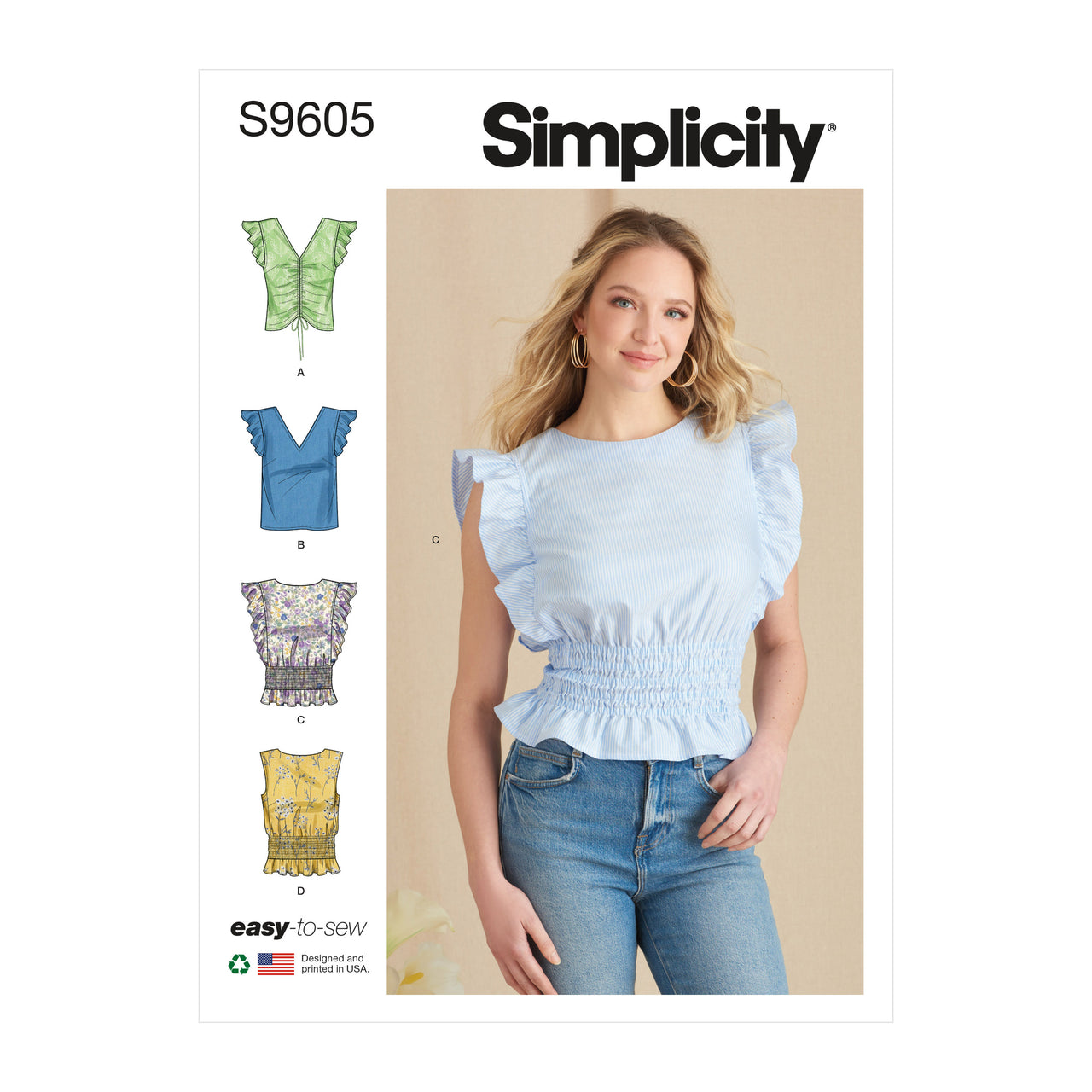 Simplicity Misses' Tops S9605 - Sewing Pattern