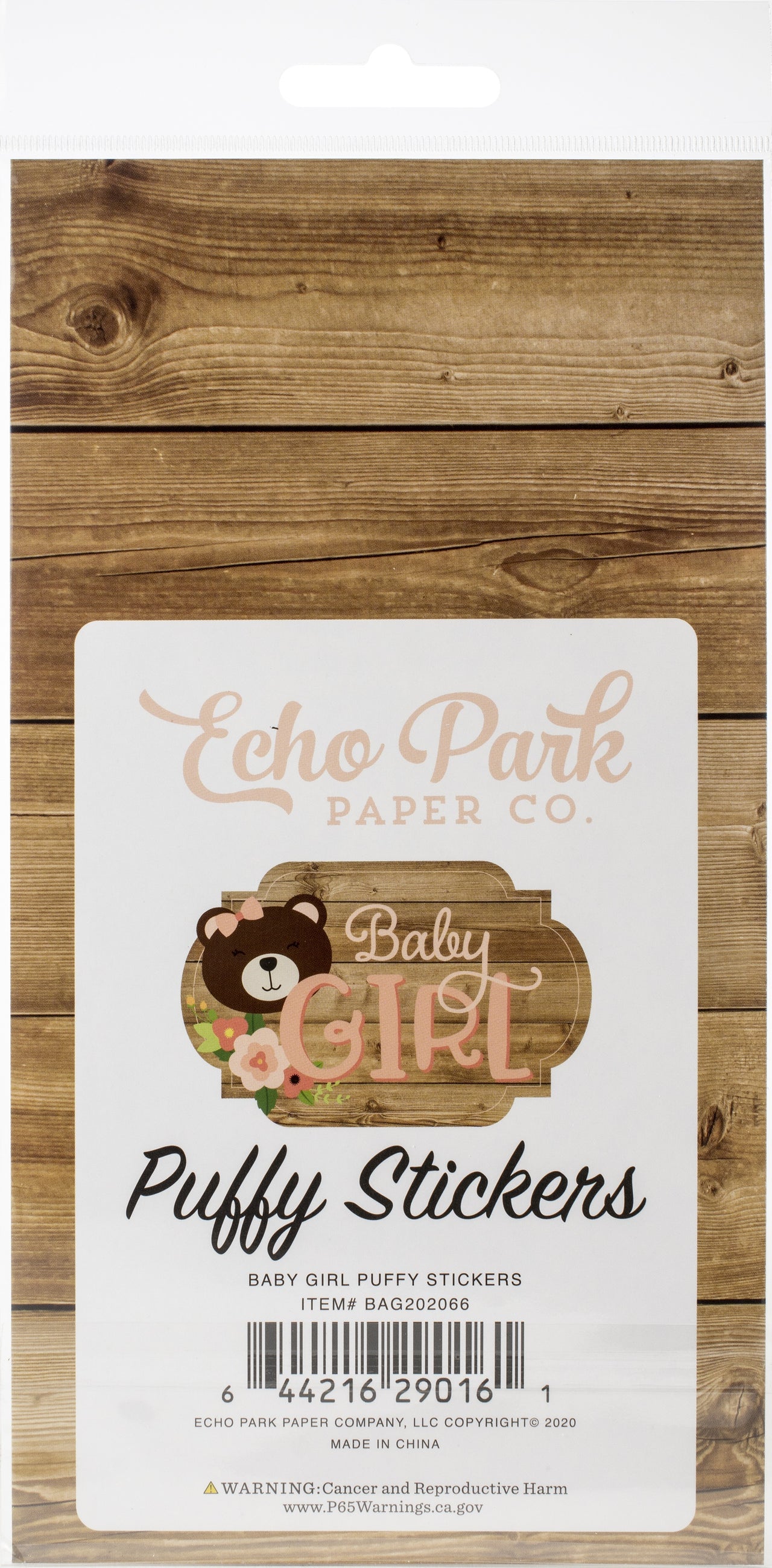 Echo Park Paper Baby Girl Puffy Stickers - 617456