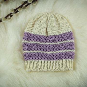 Two colour newborn beanie