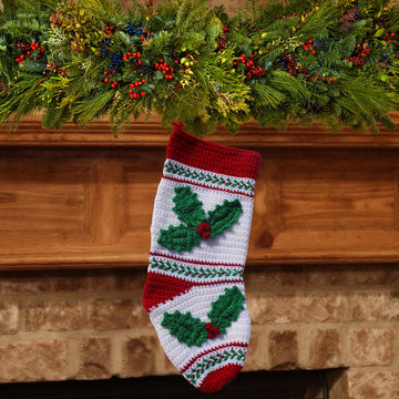 Holly Christmas Stocking