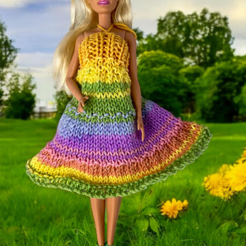Dress for teenage fashion doll "Boho Belle", fits Barbie and Sindy