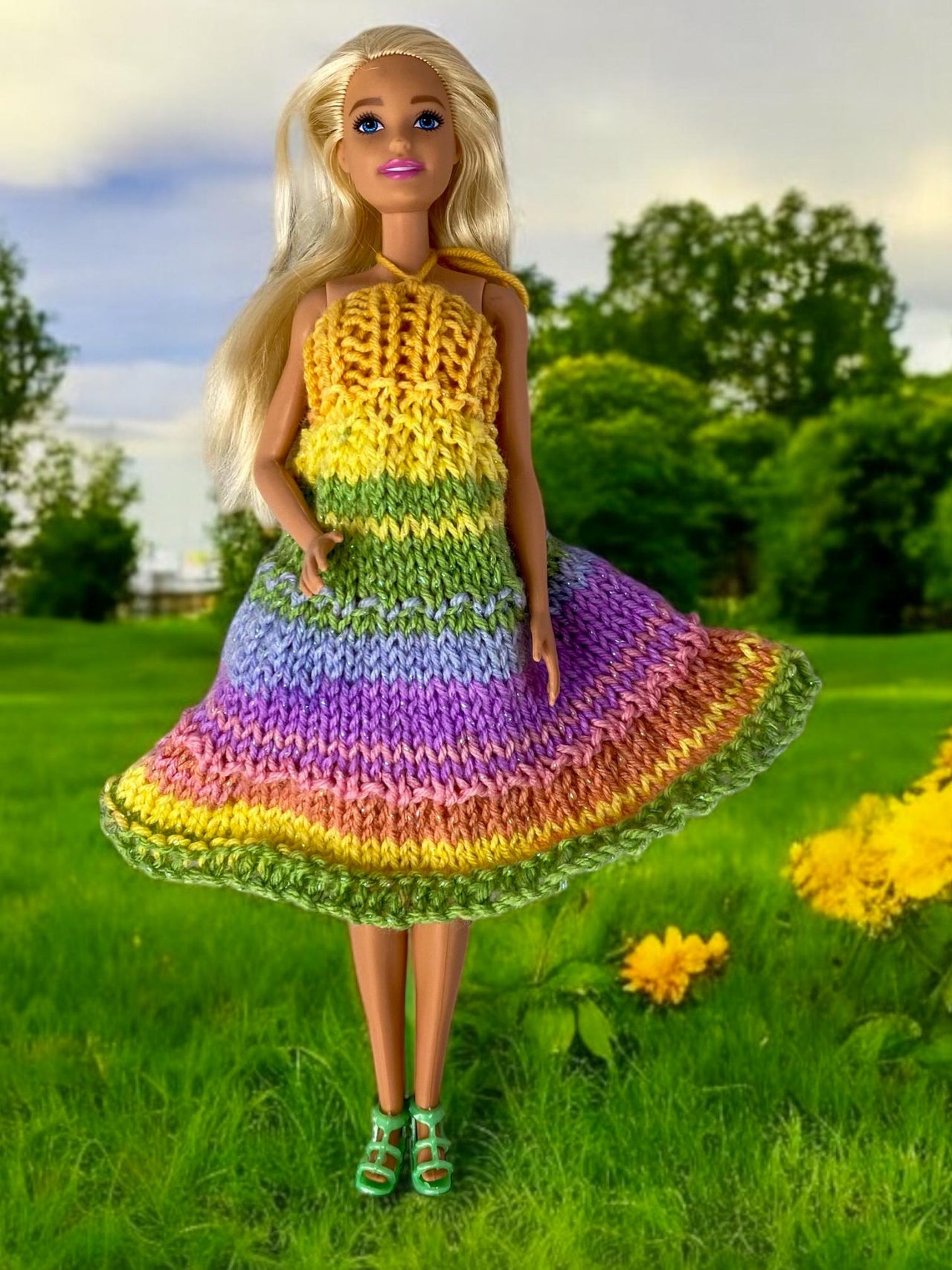 Dress for teenage fashion doll "Boho Belle", fits Barbie and Sindy