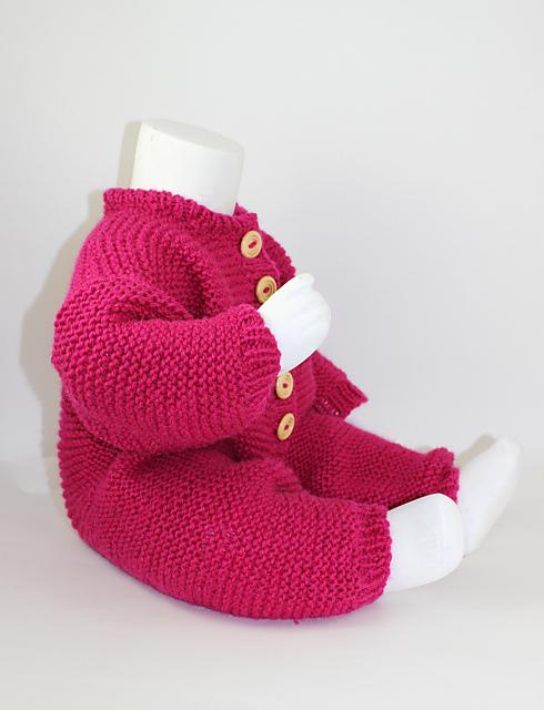 Baby Aran Garter Stitch Onesie