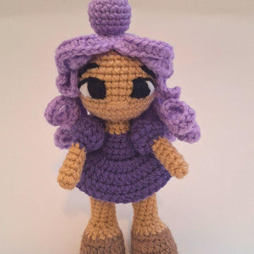 Purple Rainbow Crochet Doll Pattern 3 Levels in 1