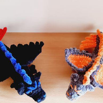 Crochet Pattern dragon, Amigurumi pattern dragon, dinosaur, dino, Dinegurumi, dragon plush pattern, baby dragon, Crochet Triceratops pattern