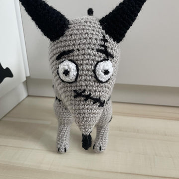 Patched Dog amigurumi