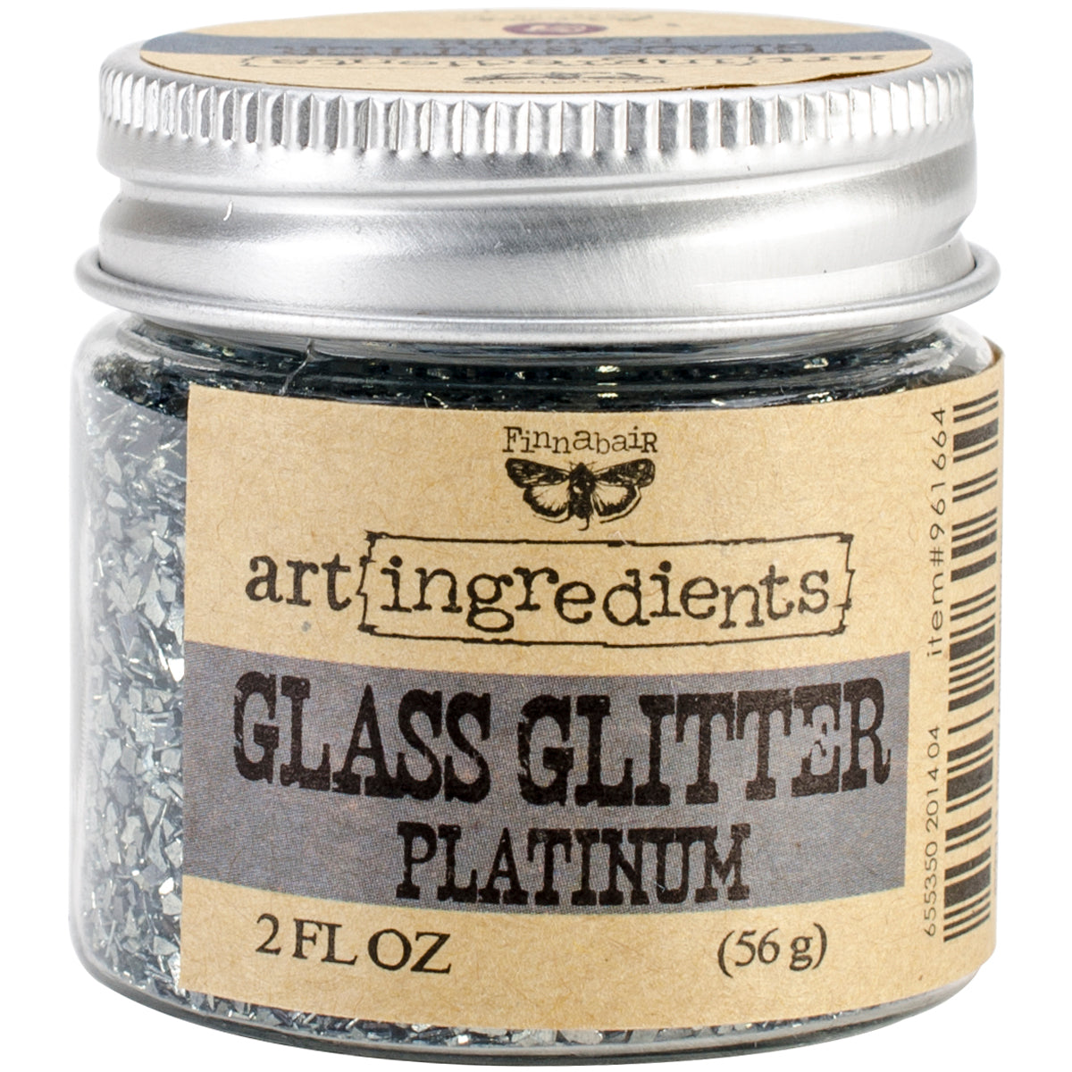 Prima Marketing Finnabair Art Ingredients Glass Glitter 2oz - Platinum