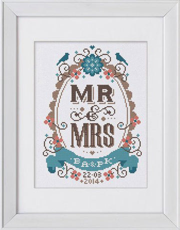 Stitchrovia Mr & Mrs Cross Stitch Kit