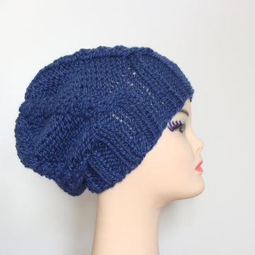 Slouchy Cable Beanie Hat