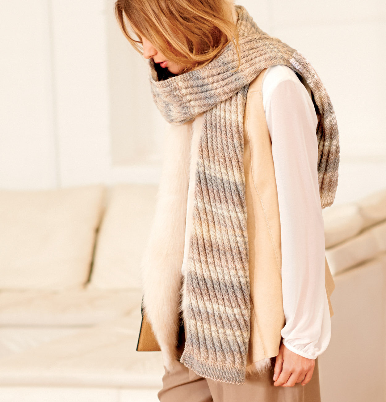 Cardigan and Scarf in Rico Creative Melange DK - 469 - Leaflet