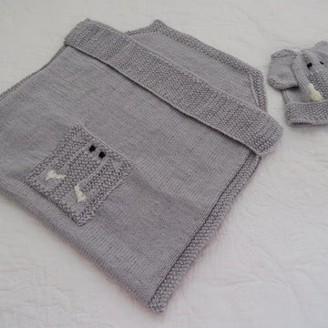 Ellie-Phant Baby Car Seat Blanket & Hat