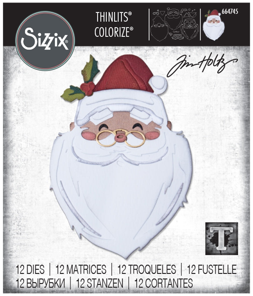 Sizzix Thinlits Dies By Tim Holtz 12/Pkg - Santa's Wish Colorize