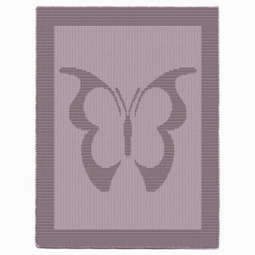 Butterfly blanket Knitting Pattern, Knit and Purl only