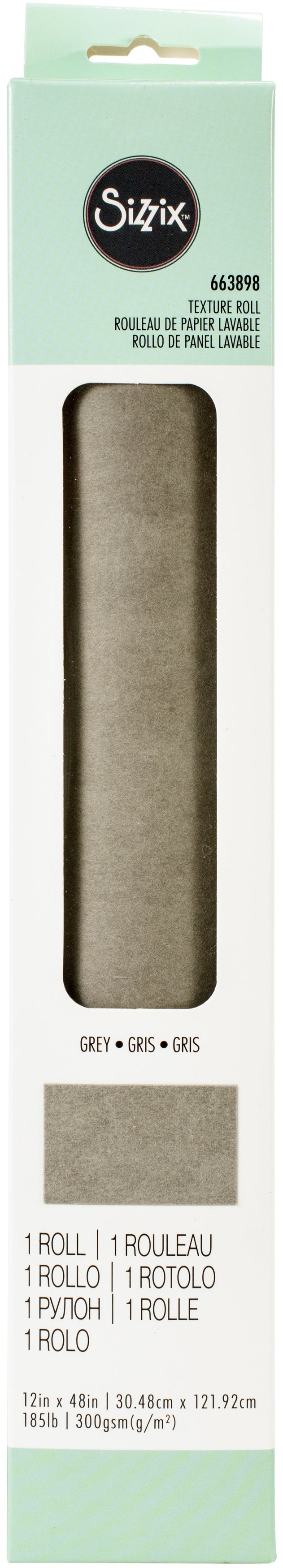 Sizzix Surfacez Texture Roll 12"X48" - Gray