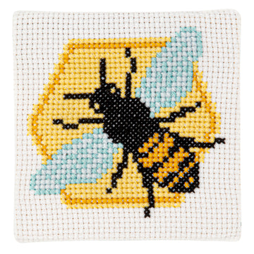 Stitchfinity Bee Cross Stitch Kit - 7.1cm x 6.9cm