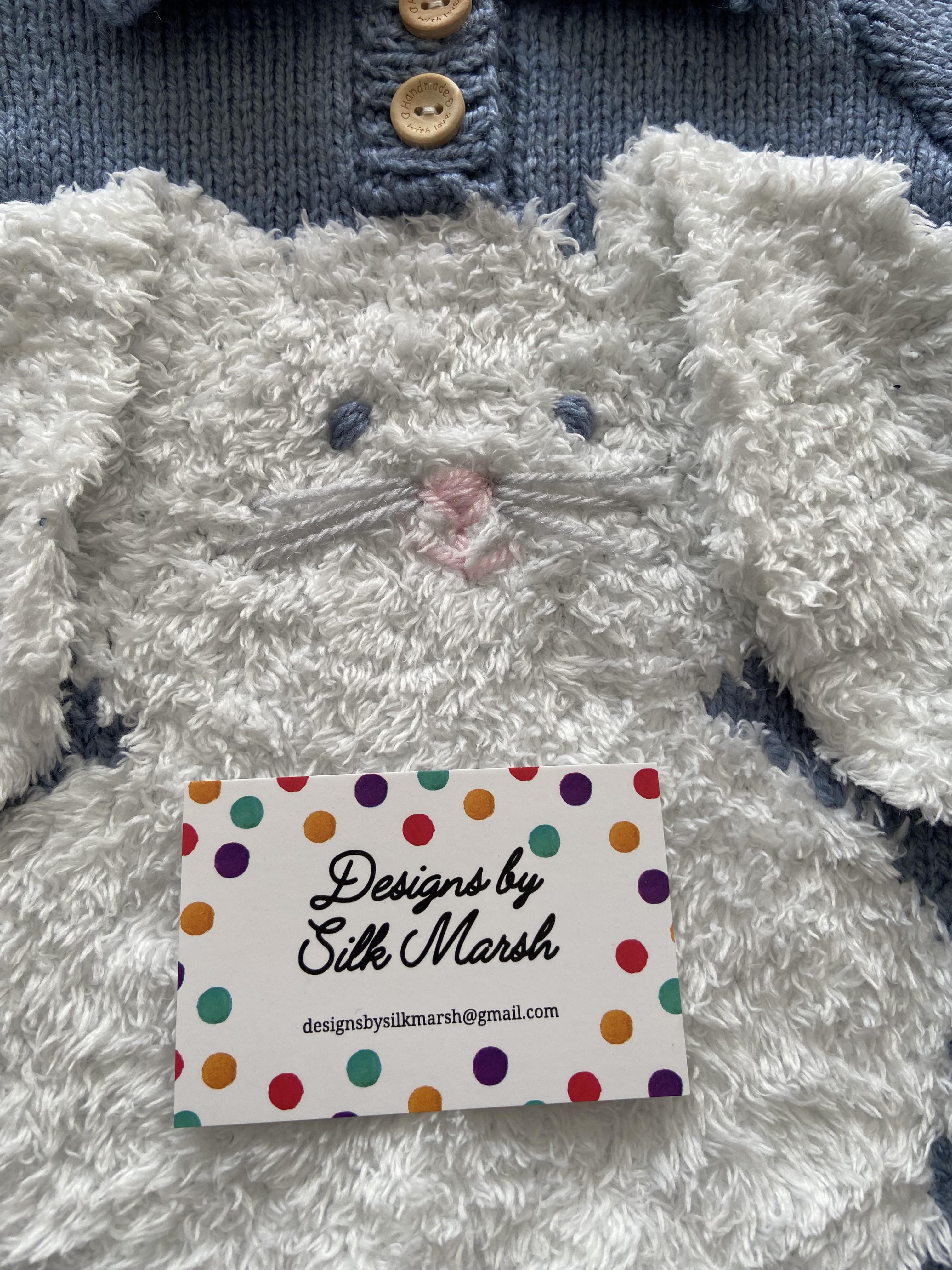 Becky Bunny Baby Jumper Knitting Pattern 2-4 years approx