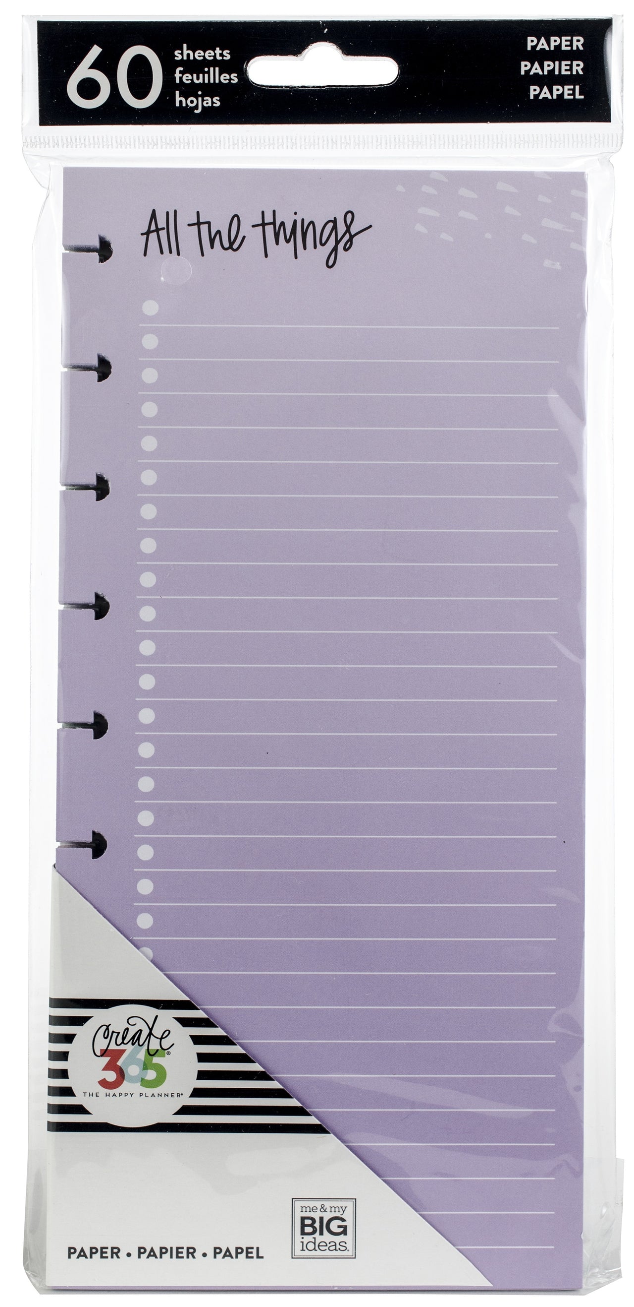 Happy Planner Medium Half Sheet Fill Paper 60/Pkg - Color Paper