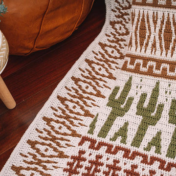Desert Cactus Mosaic Blanket
