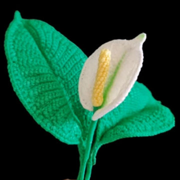 Crochet Peace Lily flowers