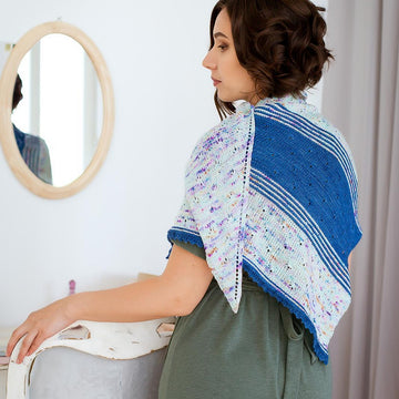 Blue Impression Shawl