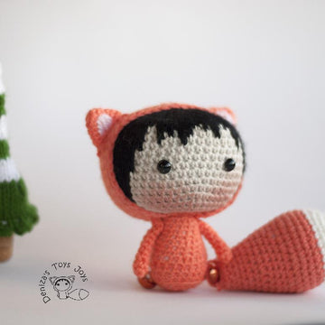 Fox Doll with removable tails.