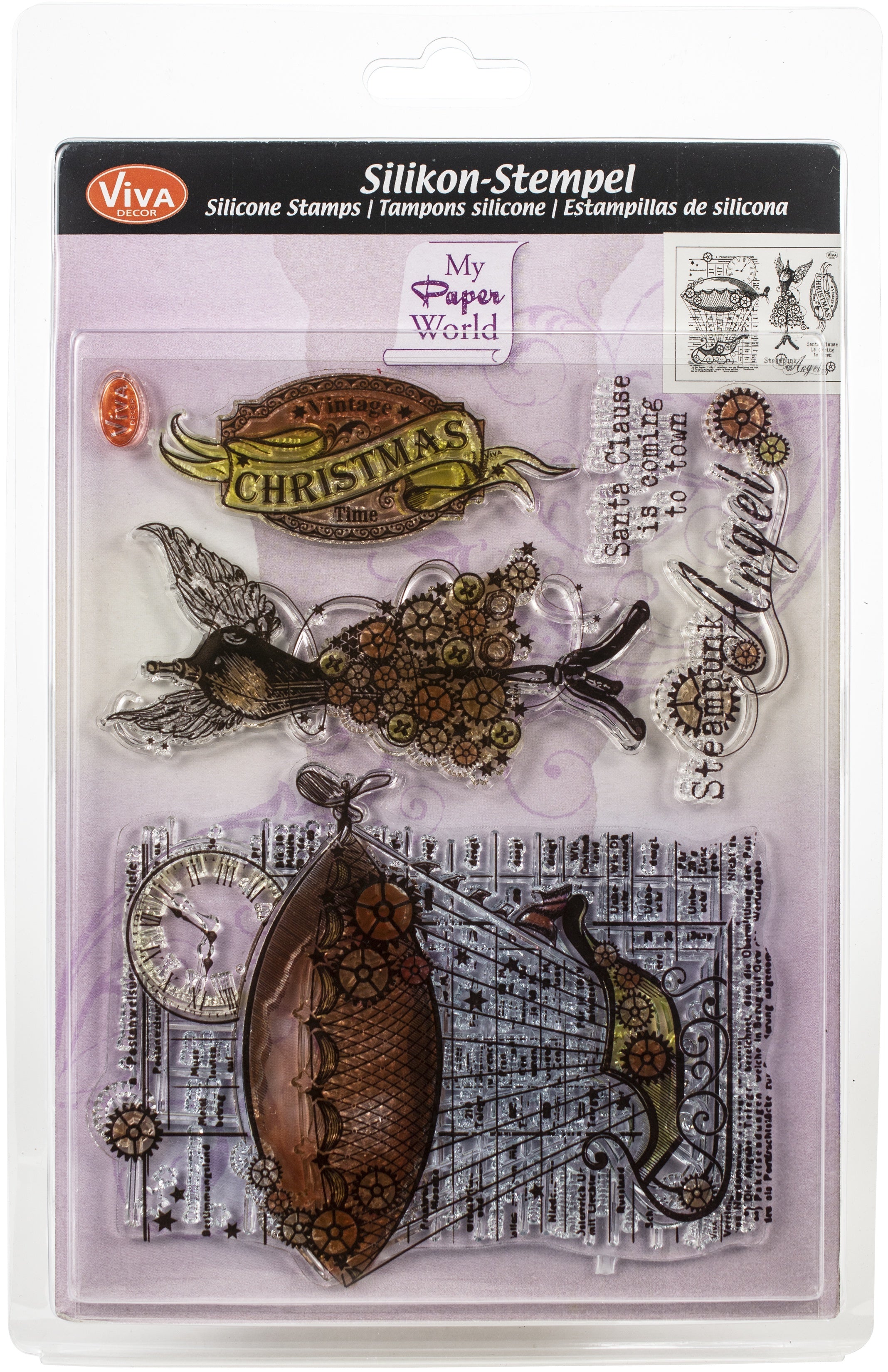 Viva Decor Clear Stamp Set 14cmX18cm - Steampunk Angel