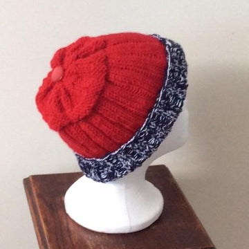 Snowflake knit hat