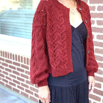 #336 Madison Cabled Cardigan