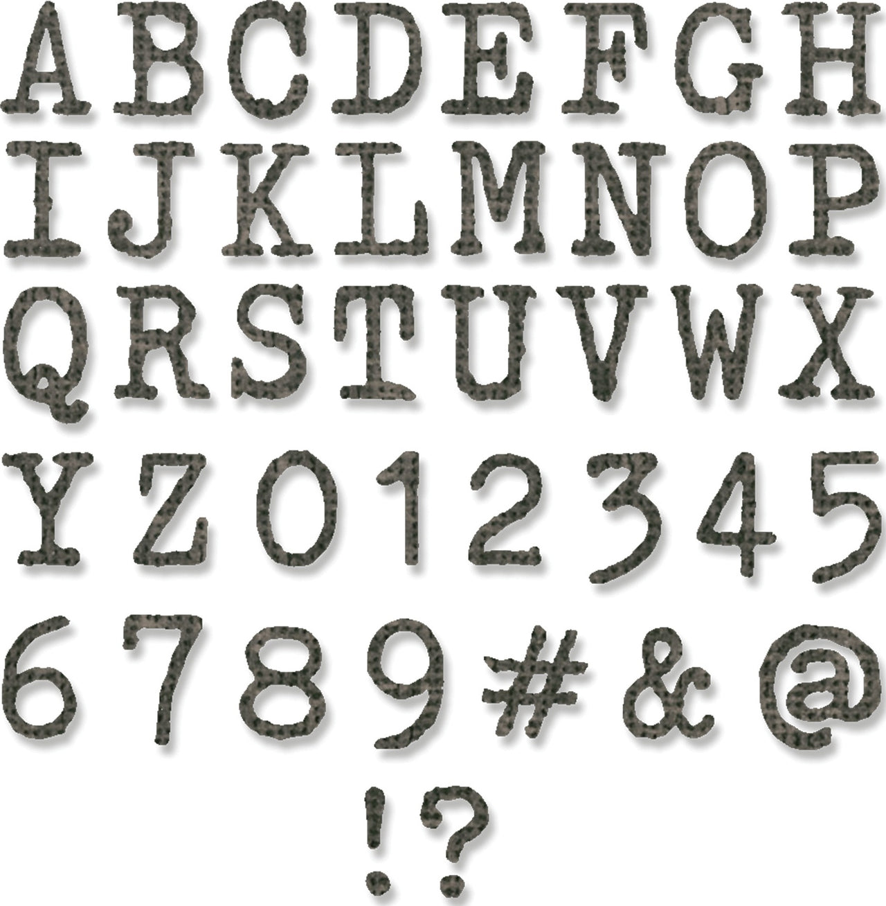 Sizzix Thinlits Dies By Tim Holtz - Alphanumeric Tiny Type Upper