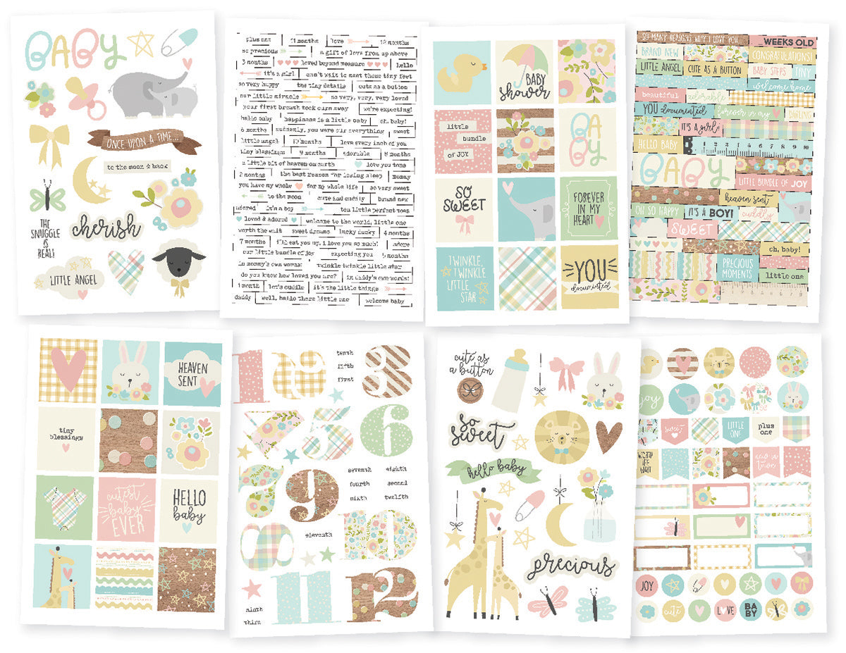 Simple Stories Oh Baby! Stickers 4"X6" 8/Pkg - 354731