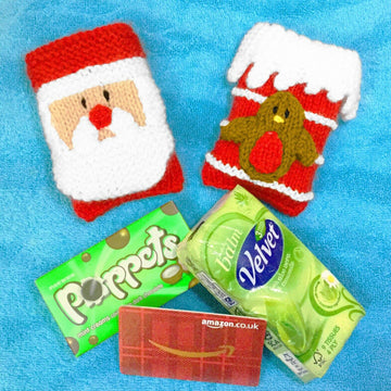 Christmas Santa and Chimney Chocolate / Card Cover