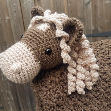3in1 Farm Horse Pony Folding Baby Blanket