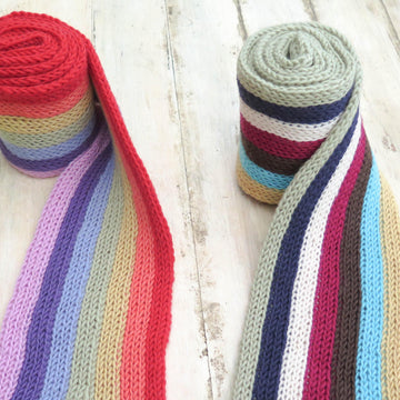 Vertical Stripe Scarves "The End of the Rainbow"