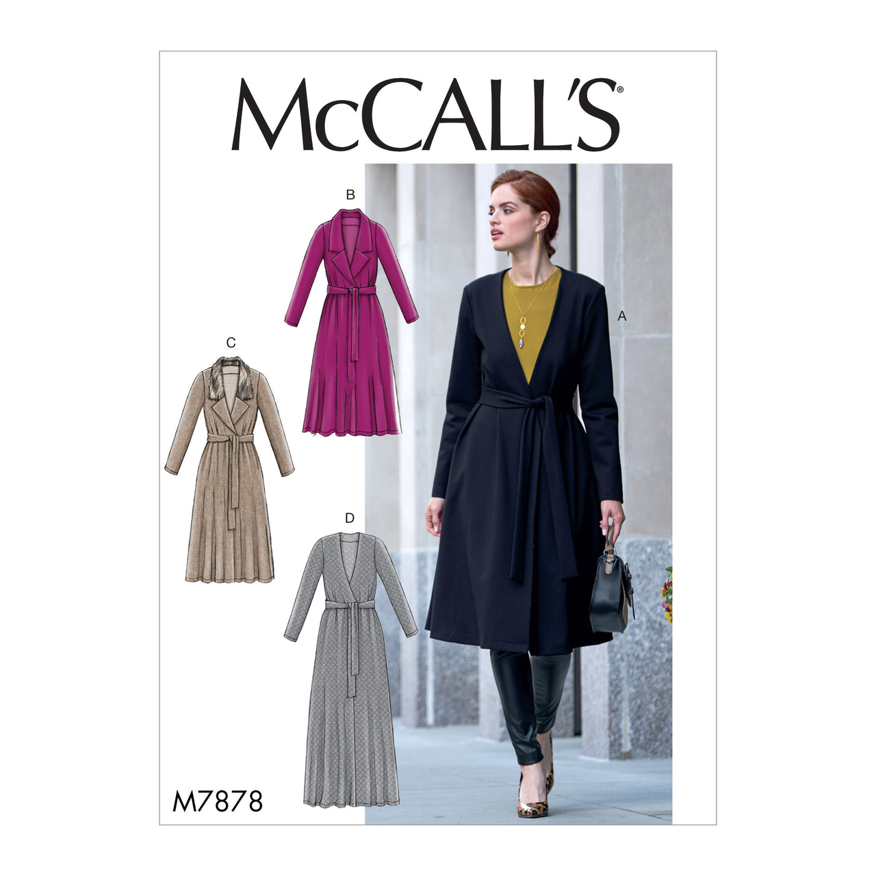 McCall's Misses' Jacket and Belt M7878 - Sewing Pattern
