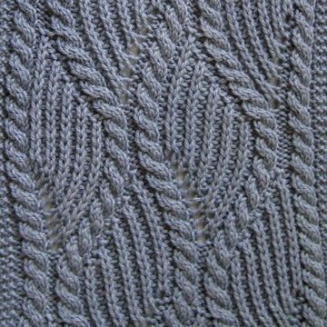 Brioche and Traveling Cable Turtleneck Scarf