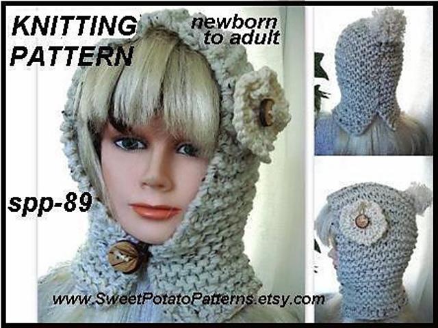 Knitting Hood Pattern | By SweetPotatoPatterns