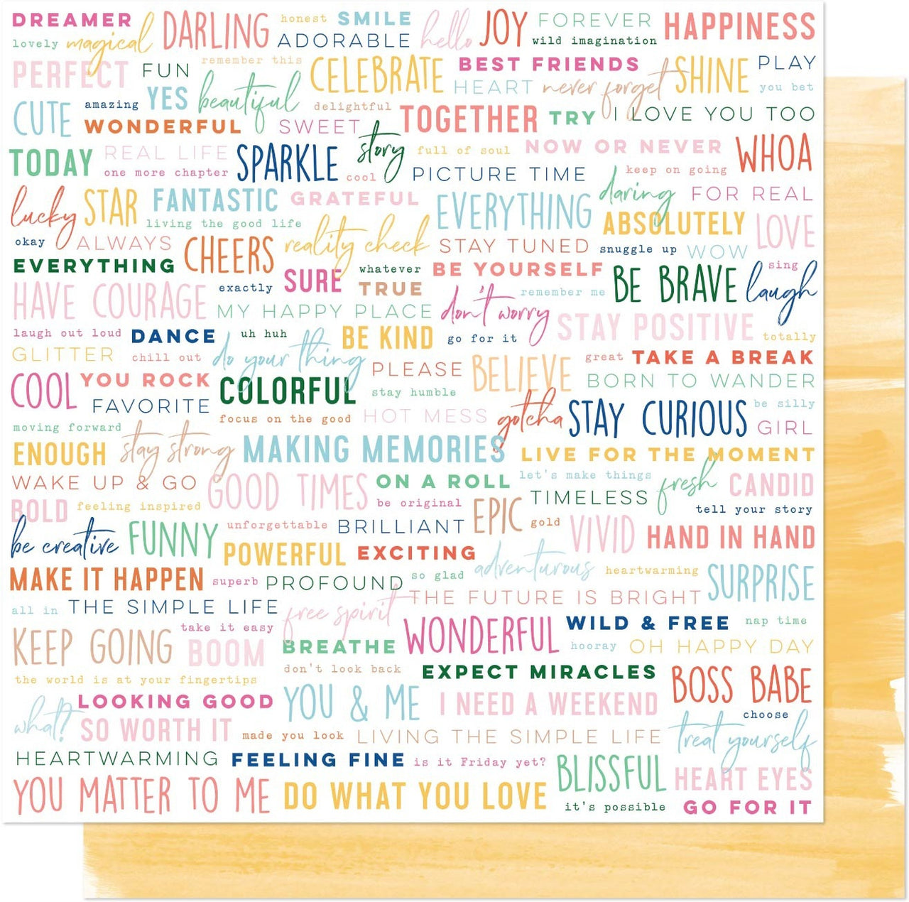 American Crafts Dear Lizzy She's Magic Double-Sided Cardstock 12"X12" - Feeling Fine