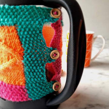 Aran Diamond Coffee Cosy