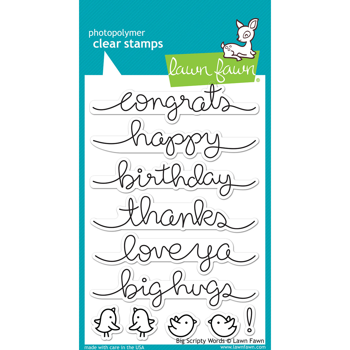 Lawn Fawn Clear Stamps 4"X6" - Big Scripty