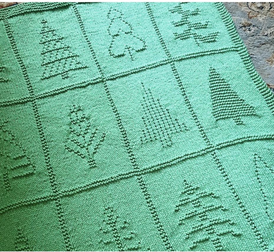 Many Christmas Tree Blanket
