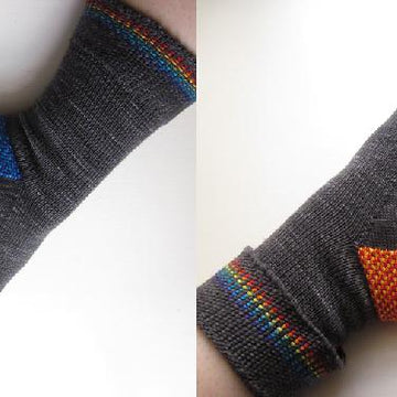 Rainbow Pipes and Linen Stitch Socks