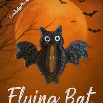 Flying Bat Halloween Hair Clip English-US