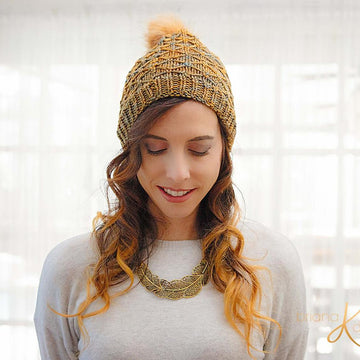 Quilted Lattice Knit Hat