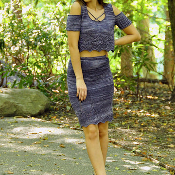 Better Lace Than Never Crop Top and Skirt Set