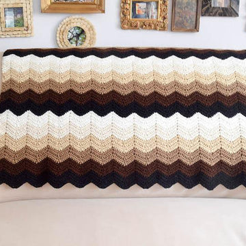 Gentle Gradient Ripple Blanket