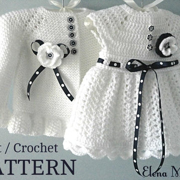 Knitting Pattern Baby Cardigan Crochet Pattern Baby Dress