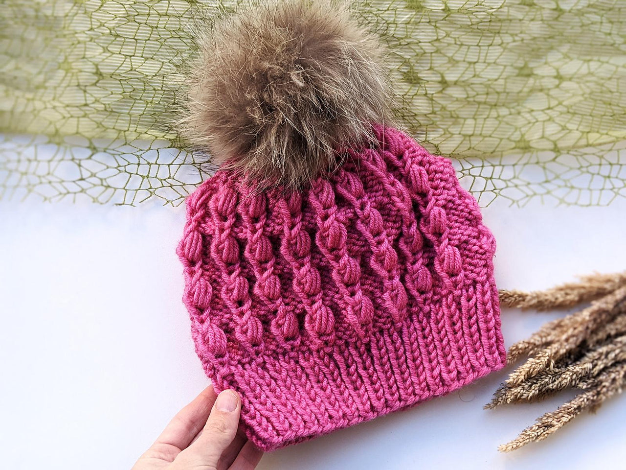 Puff Stitch Fiore Hat