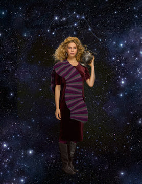 Zodiac Scarf - Aquarius in Lion Brand Vanna's Choice - L30291K